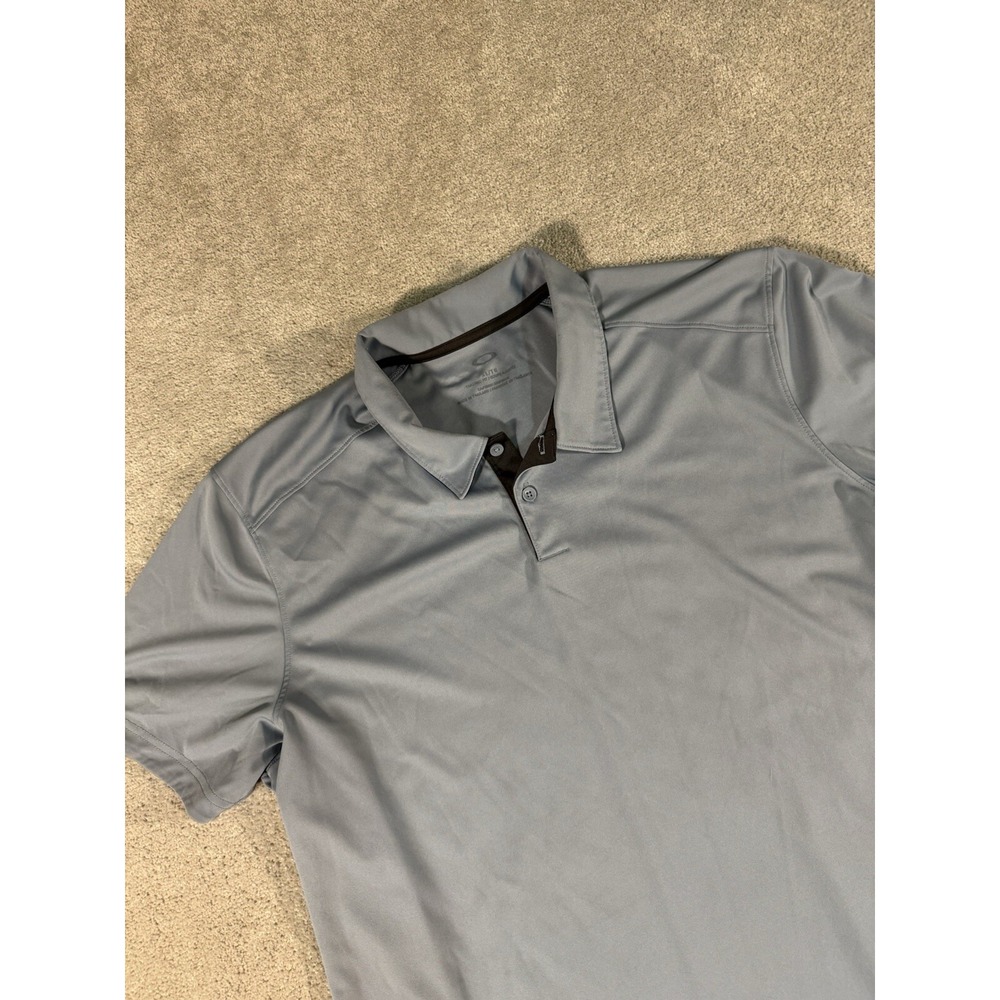 Oakley Golf Polo Shirt Men's X-Large Blue‎ Lightweight Athletic Casual Shirt
